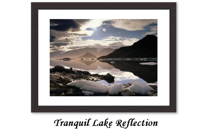 Tranquil Lake Reflection Framed Print